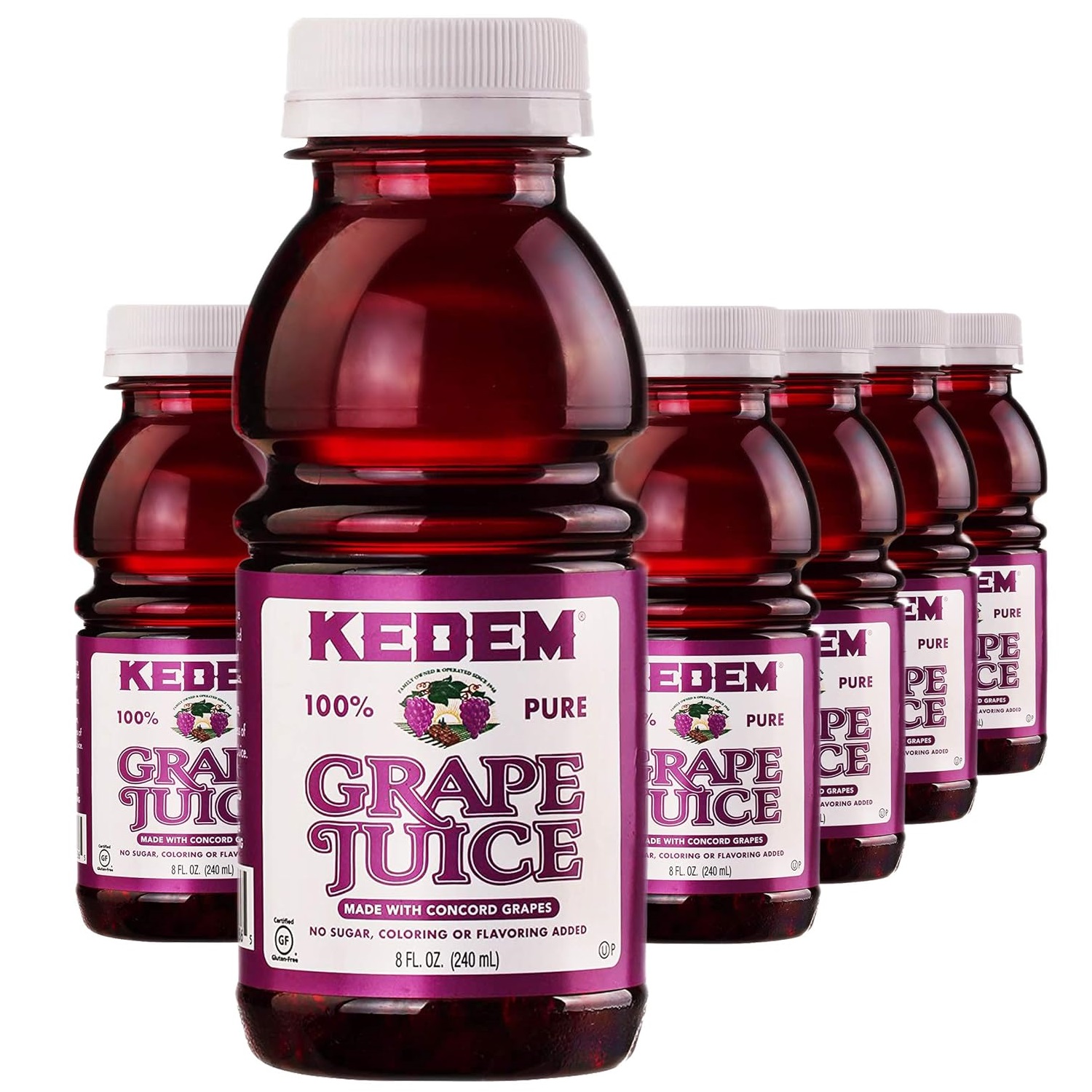 Kedem Concord Grape Juice 8oz Bottles Pack